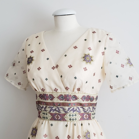 Boho Vintage Alfred Shaheen Mandala Dress - Picture 6 of 9